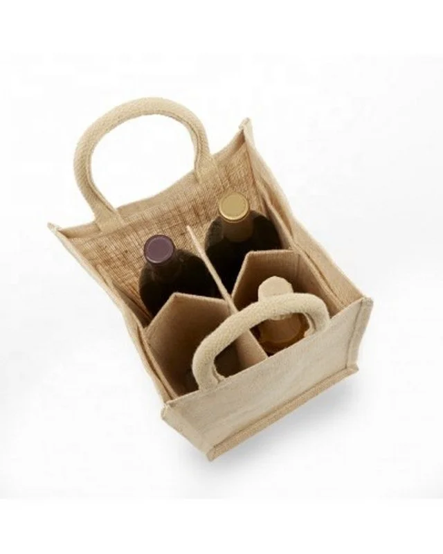 Jute Wine bag with Window