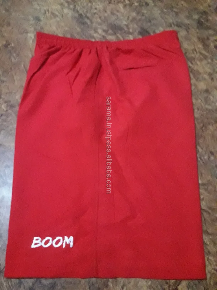 Summer microfiber softball shorts with embroidery