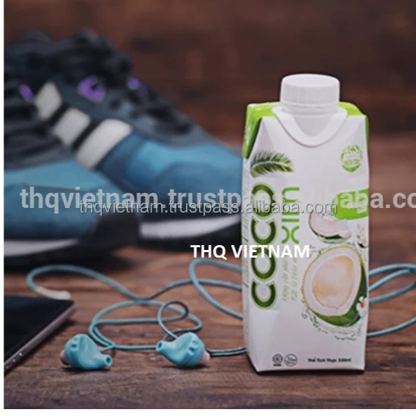 [THQ VIETNAM] COCONUT WATER 100% PURE COCO XIM 330ML*12 PACKS