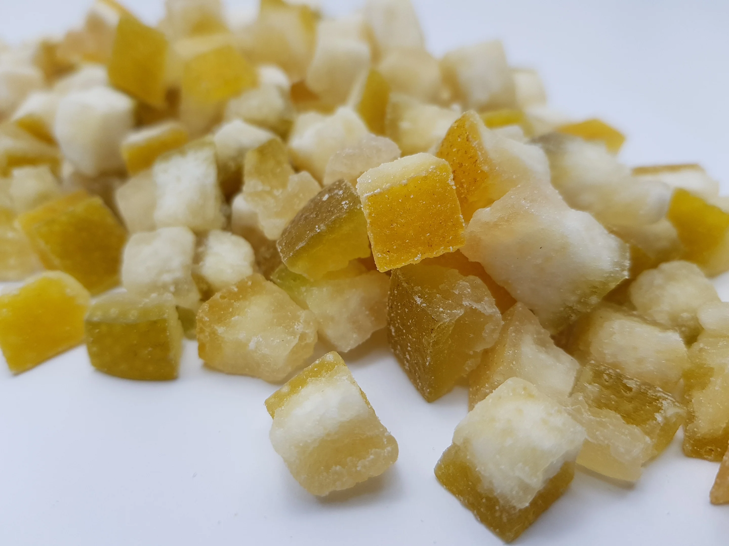 Dried dehydrated pomelo peel skin dices 8-10mm No color added Thailand premier quality ISO certified healthy snack air dry  best