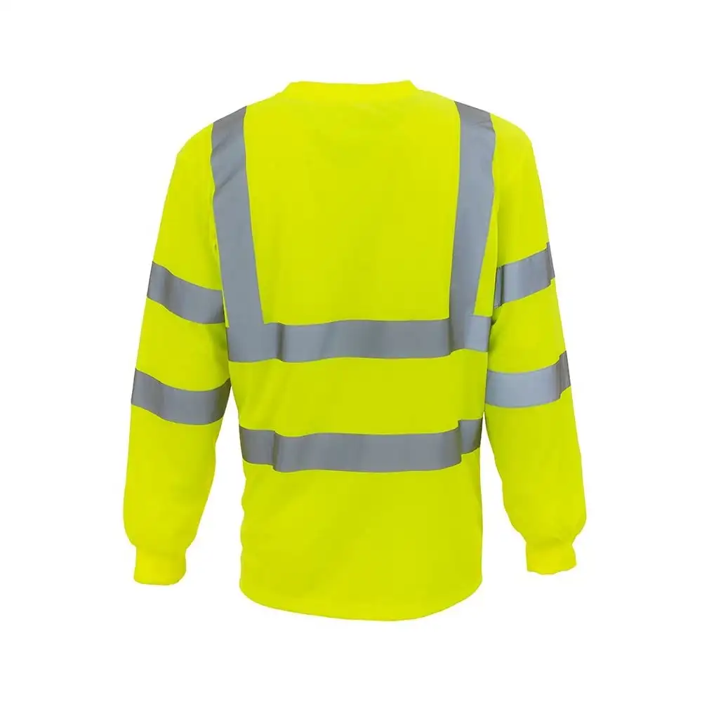 Hi Vis T Shirt ANSI Class 3 Reflective Safety Orange Short Long Sleeve HIGH