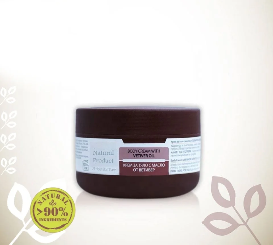Body Cream With Vetiver Essential Oil For All Skin Types Natural Cosmetic Products | Wholesale