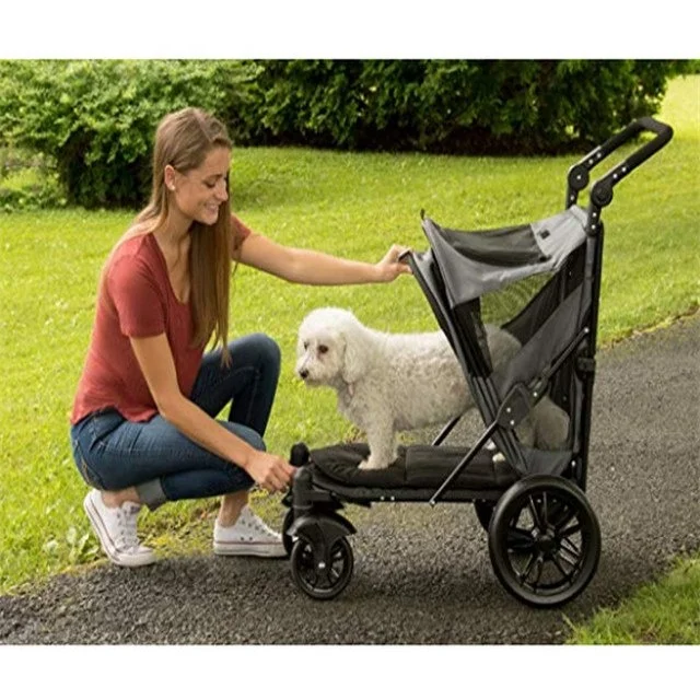 Dog pet Stroller  for  Dogs Pet Can Easily Walk in/Out No Need to Lift pet