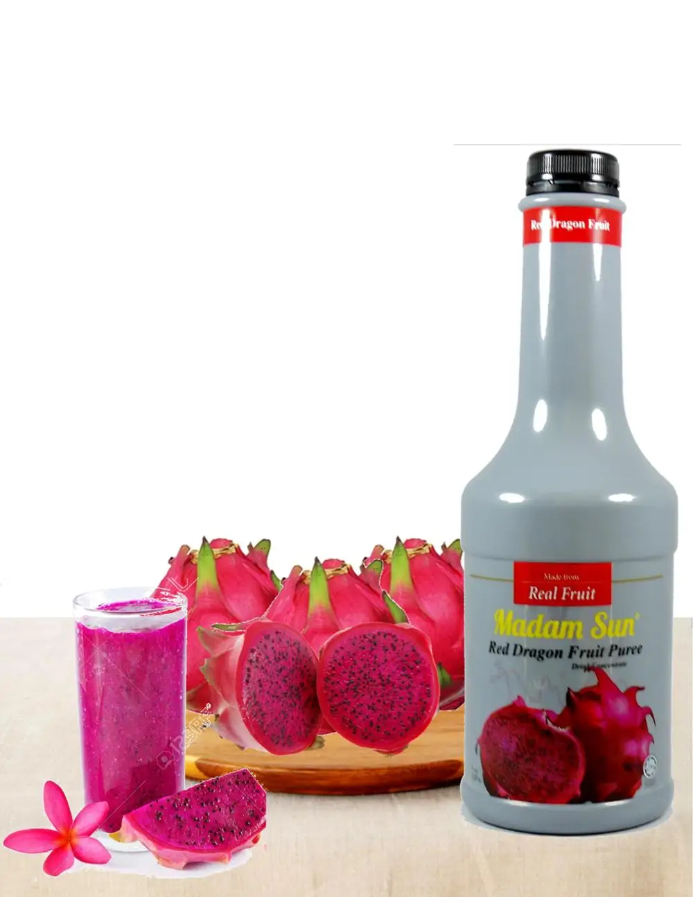 
Red Dragon Fruit Puree Drink Concentrate/Red Dragon Fruit Juice Drink Concentrate / Puree Mix 
