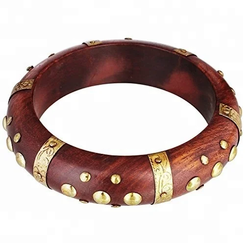 NATURAL GLOSSY WOOD CUFF BRACELET/BANGLE