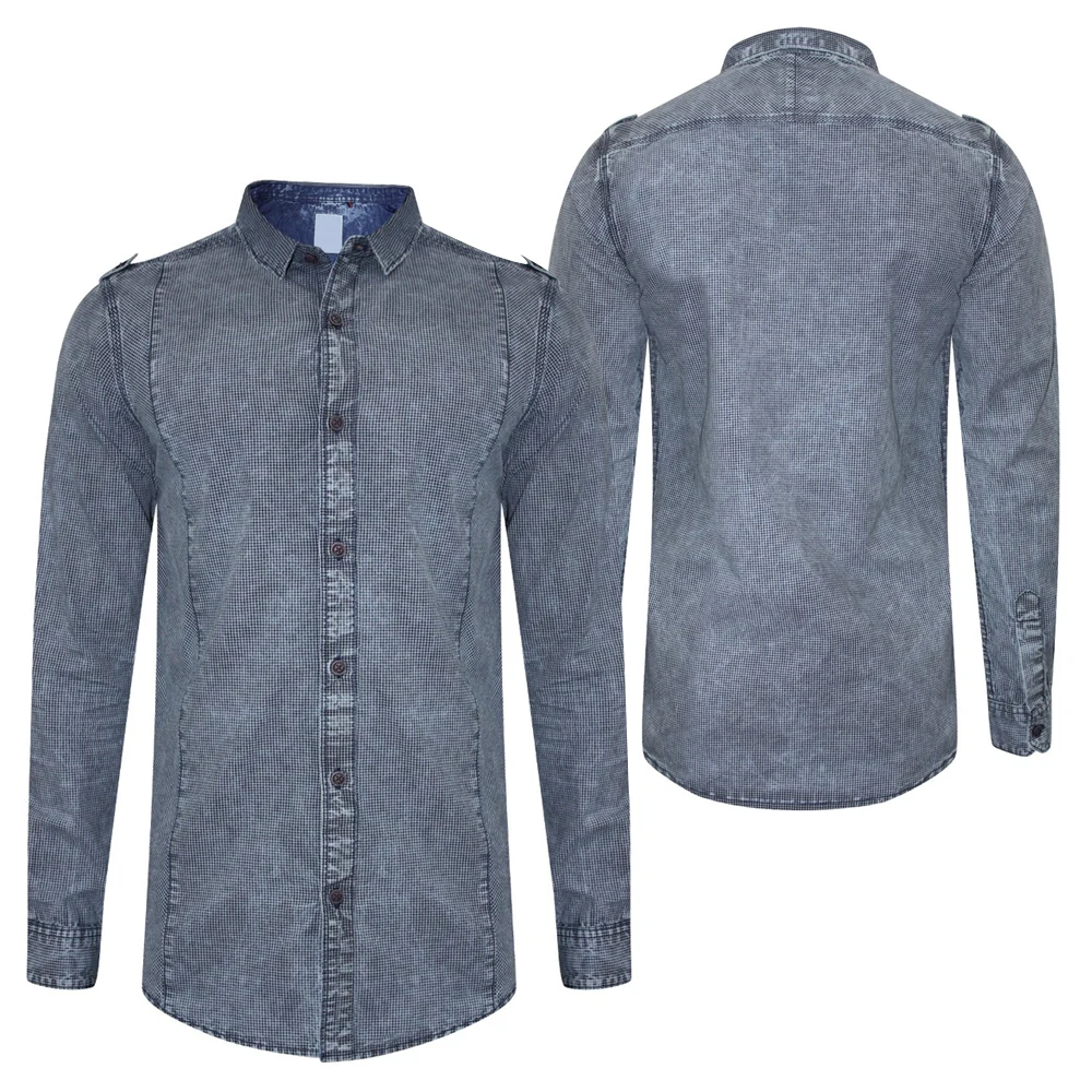 Качественные мужские джинсовые рубашки больших размеров фабричное производство