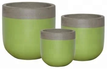 natural black color light fiber cement concrete planter flower pots resort hotel