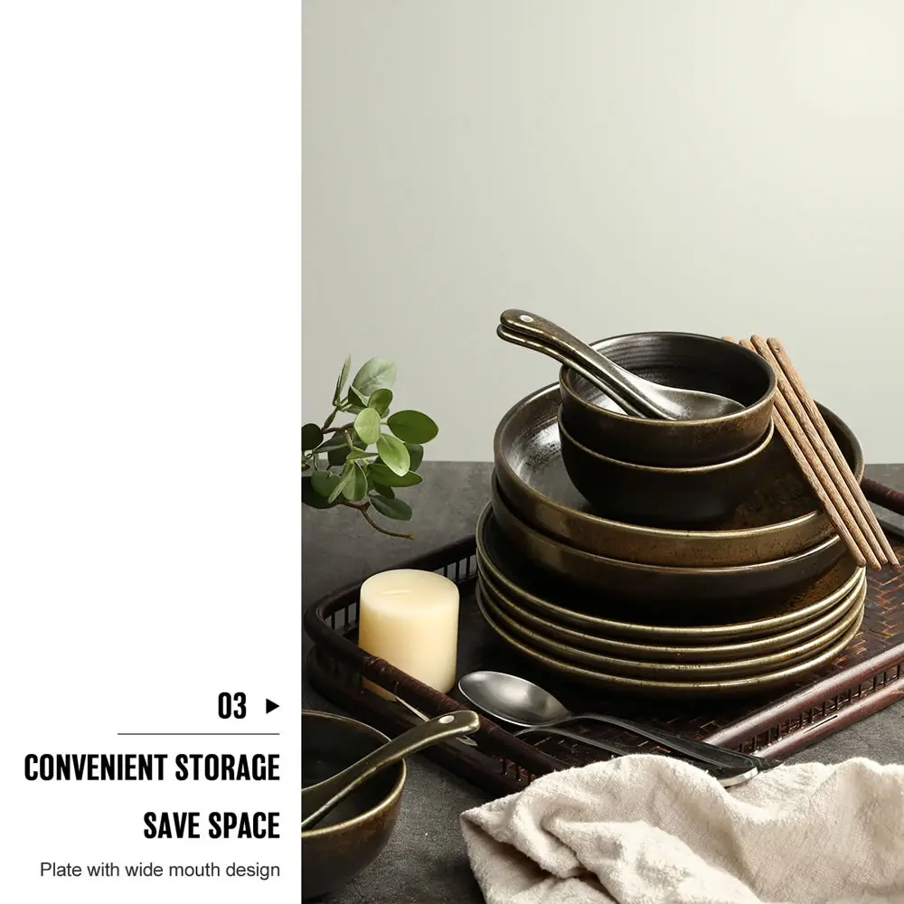 Factory direct wholesale ceramic large soup bowl,Porcelain rice bowl,Matte black salad bowl for restaurant and hotel