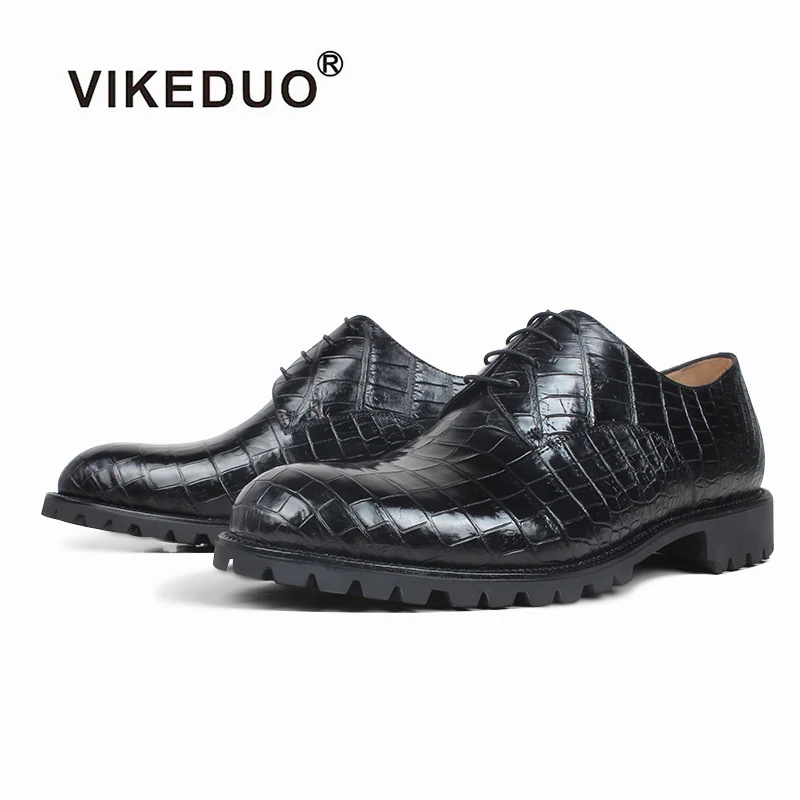 Vikeduo, ручная работа, ваши любимые бренды, настоящая обувь аллигатора, оптовая продажа, мужская обувь из крокодиловой кожи