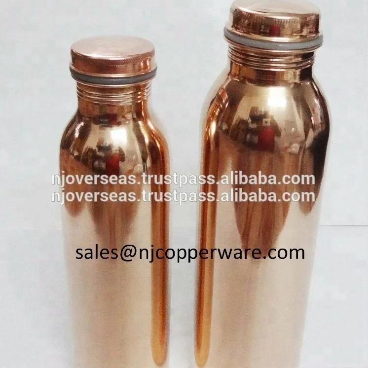 Pure Copper YOGA Water Bottle for Ayurvedic Health Benefits Leak Proof
