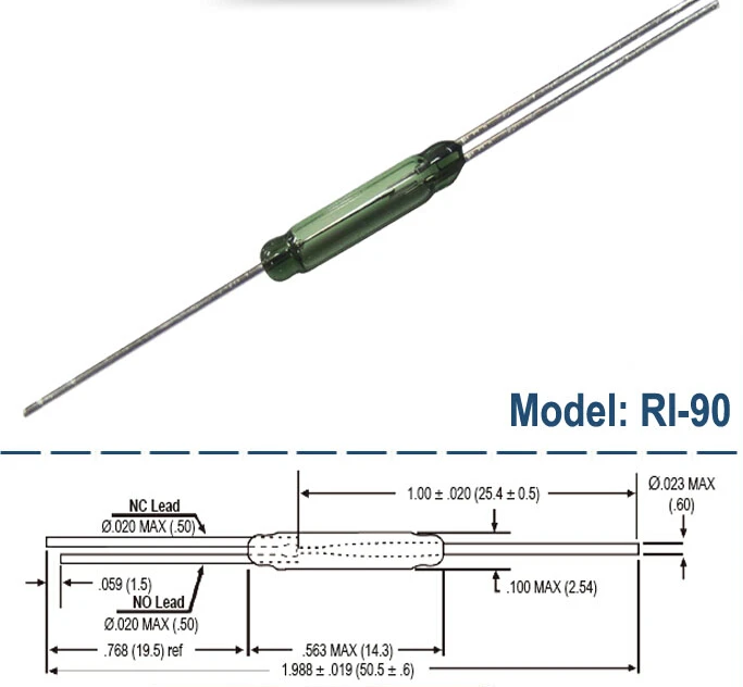 Нормально закрытый геркон RI-90