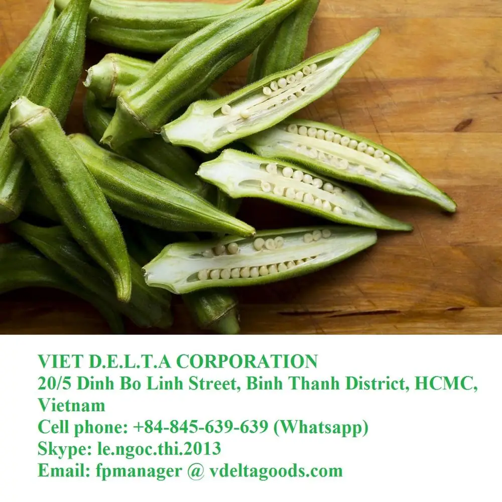 Fresh Freeze Natural okra 100% whatsapp +84 845 639 639