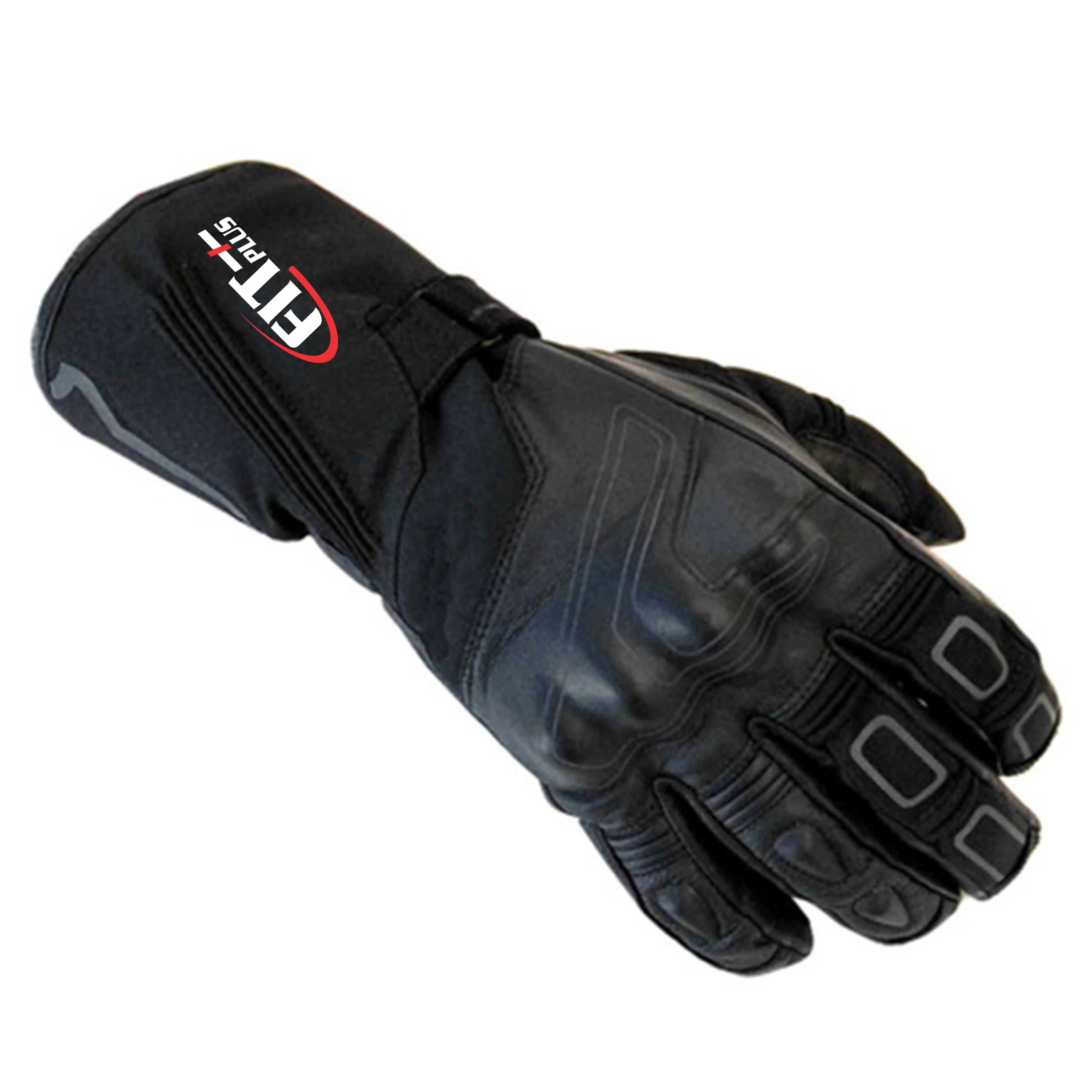 black leather motorcycle gloves