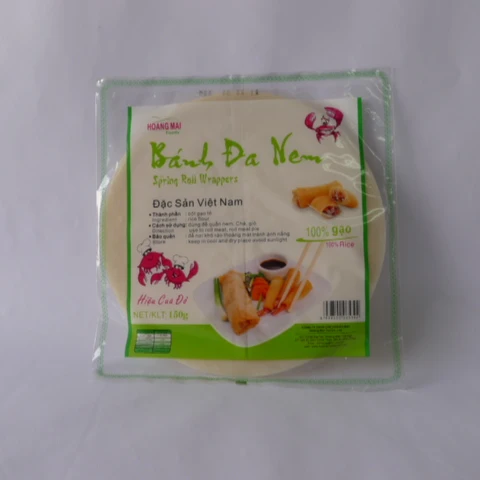 Pure Rice Wrappers Diameter 22 cm 300 grams x 40 per carton Wrap meat eggs mushrooms vermi to fry until crispy