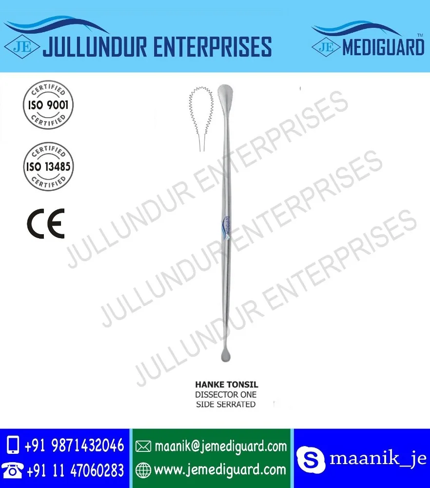 Hanke Tonsil Dissector One Side Serrated