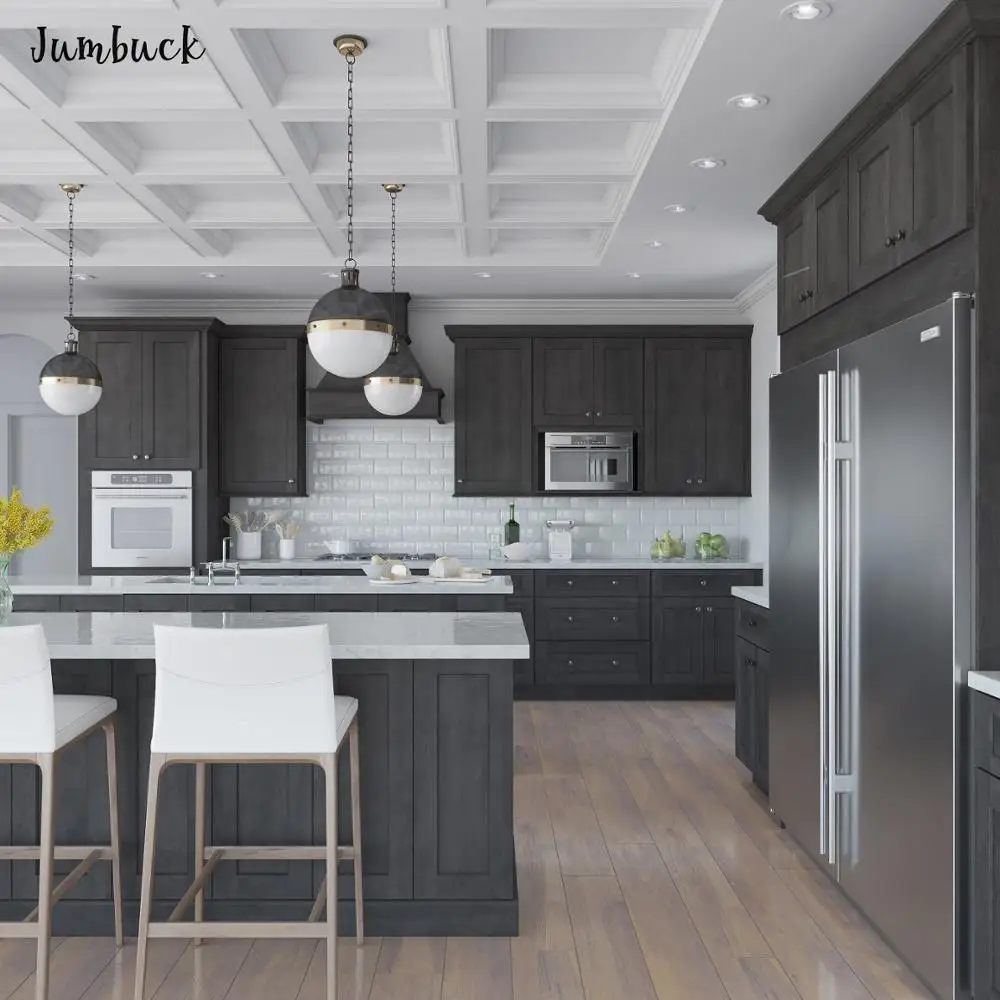 
Simple and fresh grey kitchen Beautiful furniture Kitchen Cabinets designs modern 