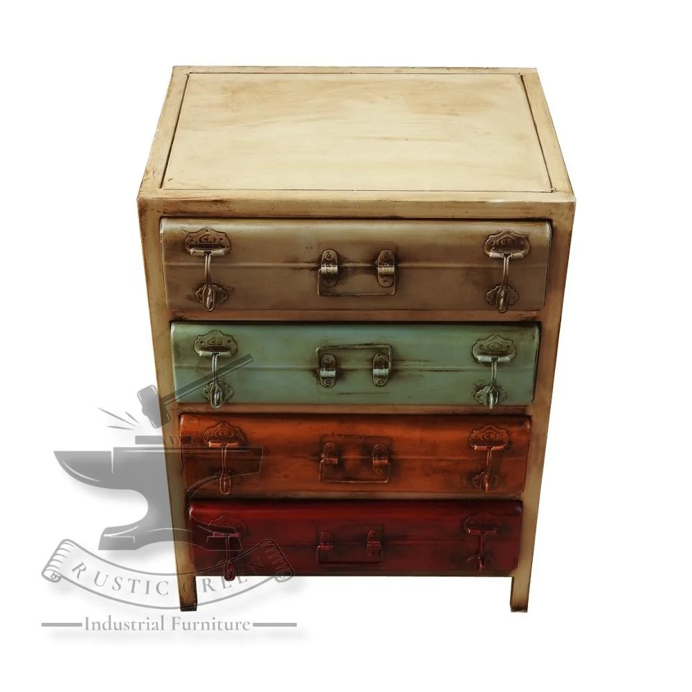 Industrial Vintage Metal Chest of Drawer