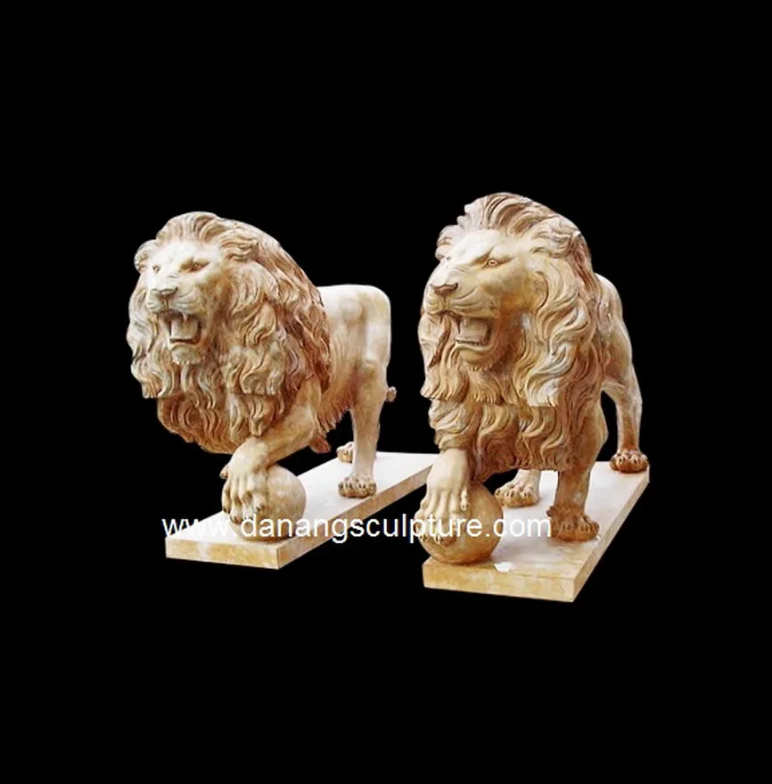 Outdoor Large White Marble Lion Statue Garden Life Size Stone Lion Statue white marble lion statues