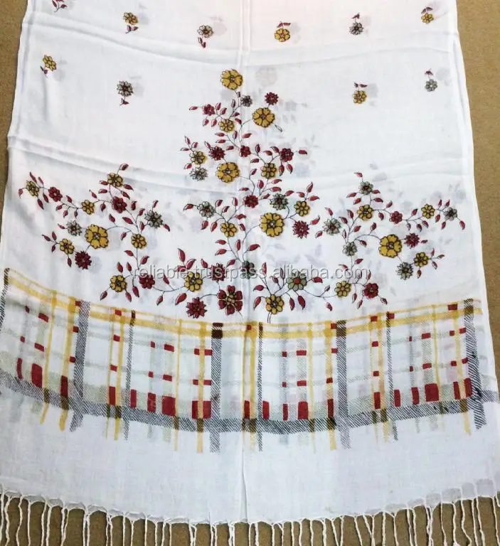 Autumn Collection Printed Viscose Pashmina Shawl/Hijab for Adults and Girls Soft Quality Cotton Square Length Popular Design