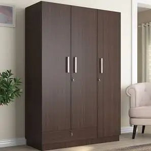 China Factory Sliding 3 door bedroom closet wood wardrobe for sale