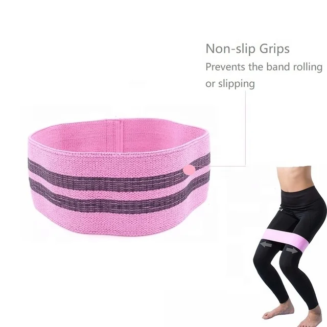 Resistance Band Gym work out  Women Wholesale Yoga Custom Hip Circle Band Set Of 3 Women Booty Bands