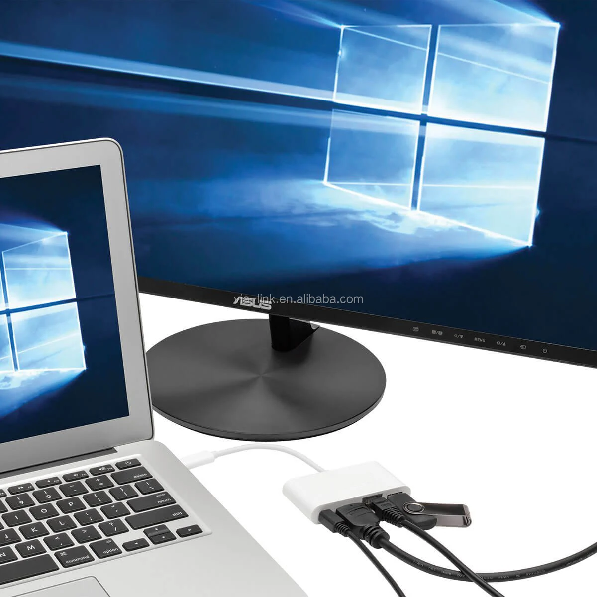 USB Type C 3.1 Ethernet Adapter RJ45 UHD Hub 4 In 1 Port Type-C USB C Hub For Macbook 2019