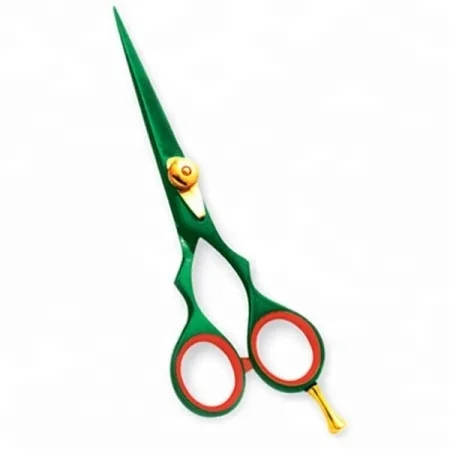 Fashion & Cost-effective Adjustable Screw Professional Scissor Green Color Barber Hair Cutting Scissors