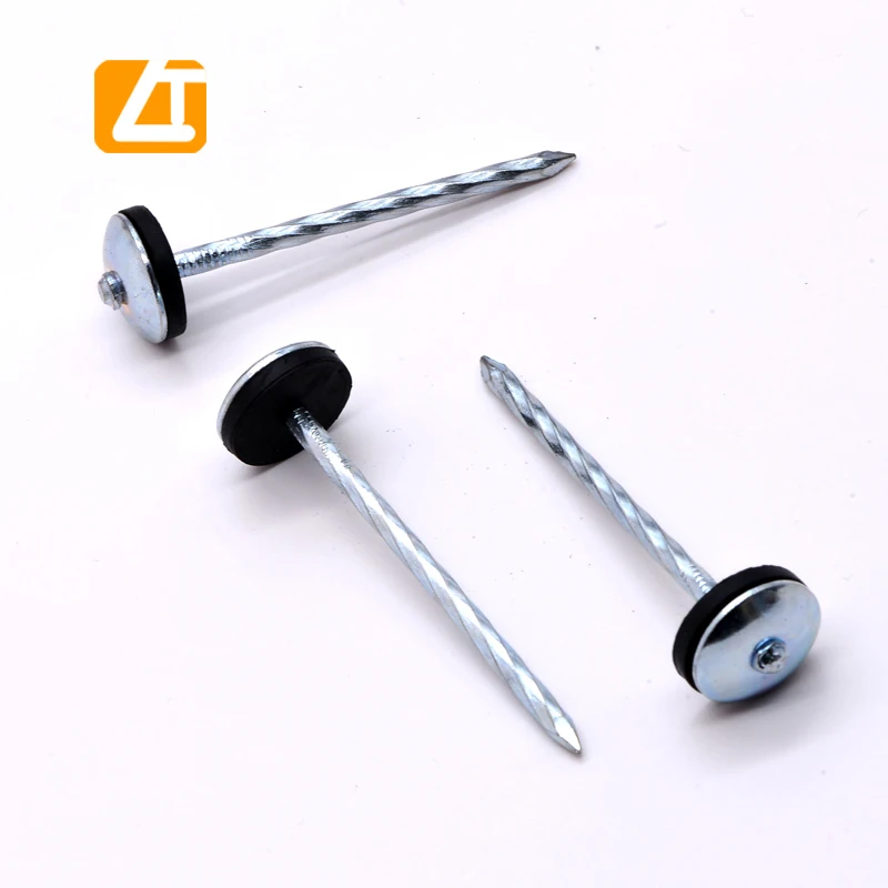 Оцинкованные кровельные гвозди с круглой головкой и скрученным/простым хвостовиком