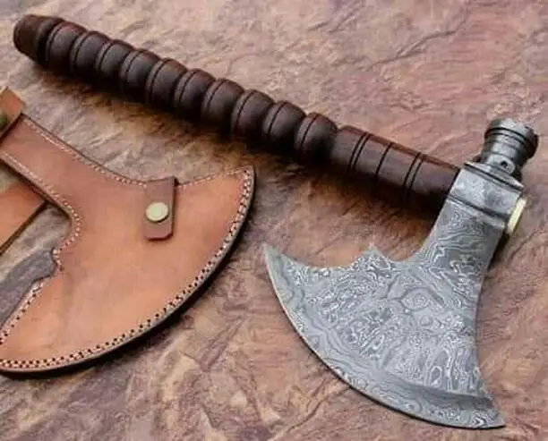 damascus steel  axe