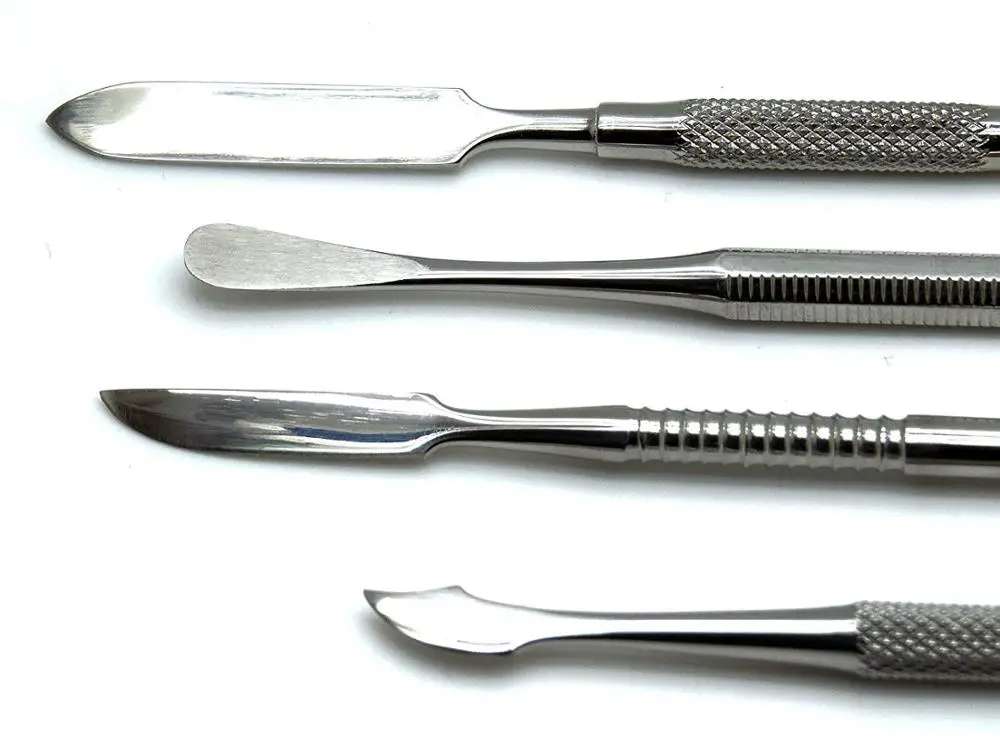 Dental Spatula Cement, Beal, Lecron, Zahle Double Ended Wax Mixing Carvers Lab 4 Pieces Instruments Set