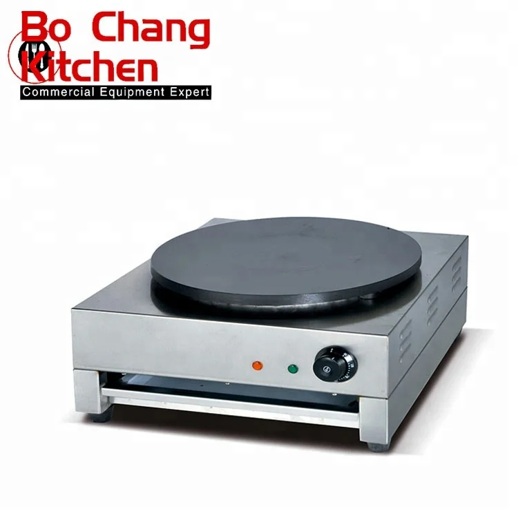 Counter Top Snacks Equipment Single Head Stainless Steel Commercial Electric Crepe Maker