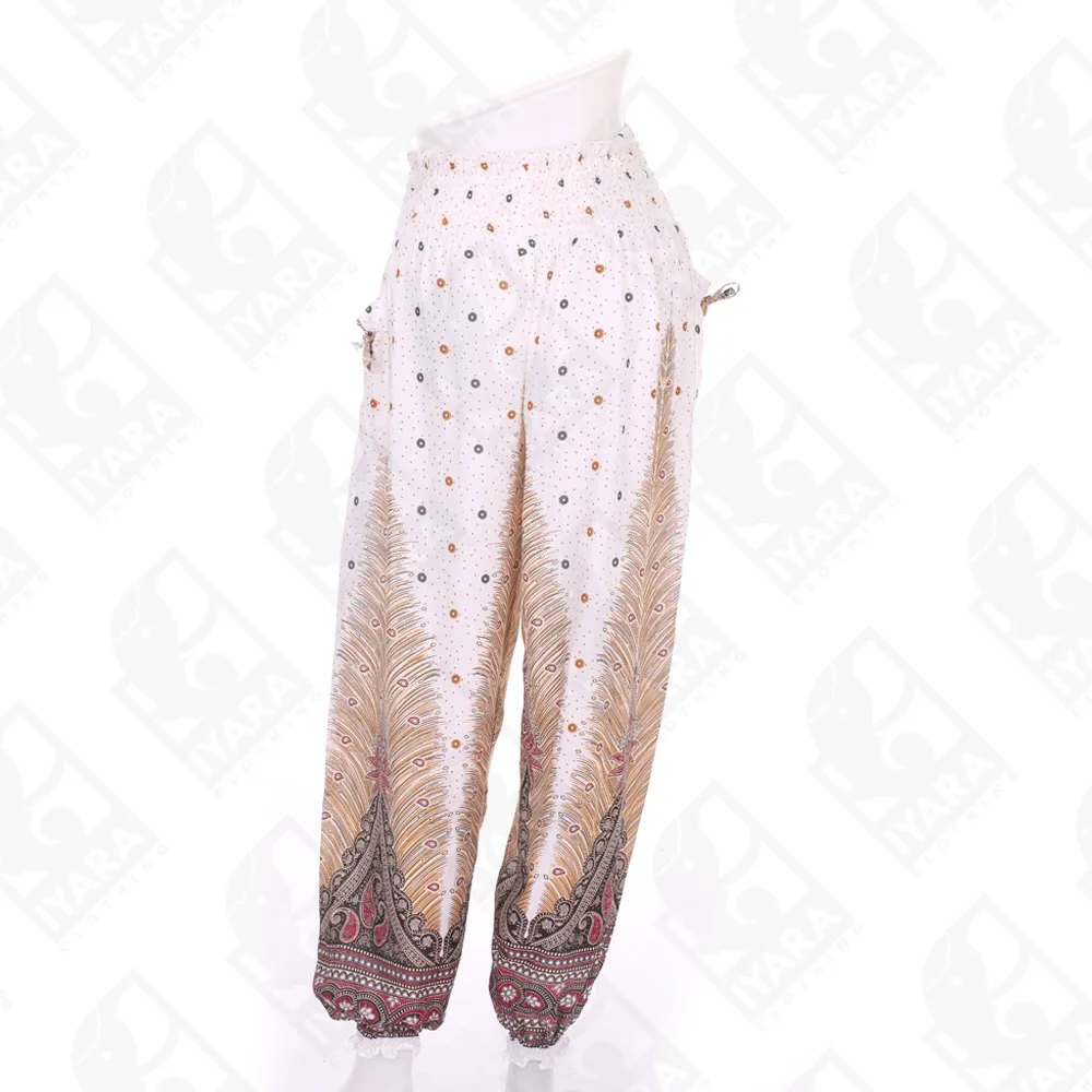 Thai Aladdin Gypsy Hippie Boho Harem Yoga Pants with pockets