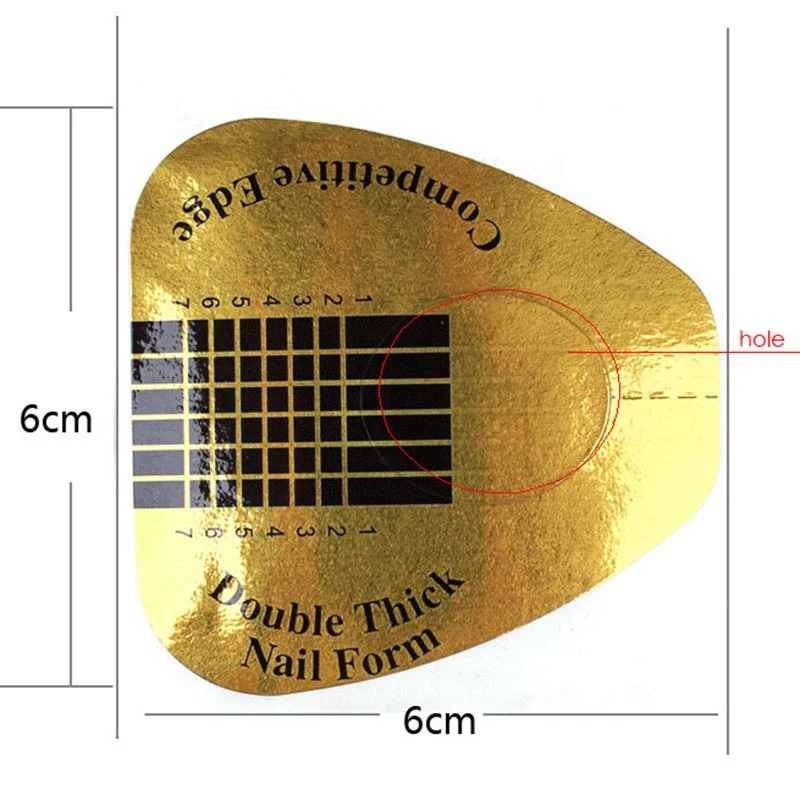 
500pcs Professional Nail Form for Acrylic Nail UV Extension Gel Polish builder form paper sticker mold 