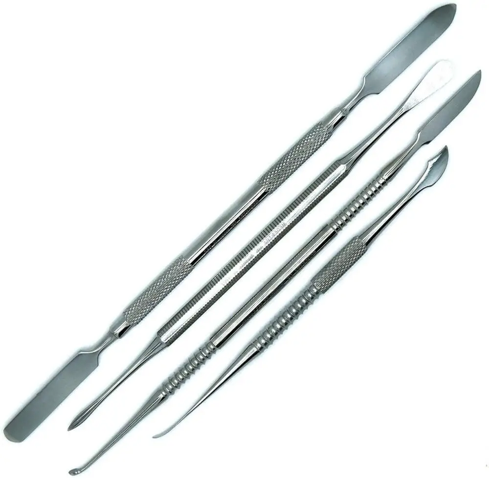 Dental Spatula Cement, Beal, Lecron, Zahle Double Ended Wax Mixing Carvers Lab 4 Pieces Instruments Set