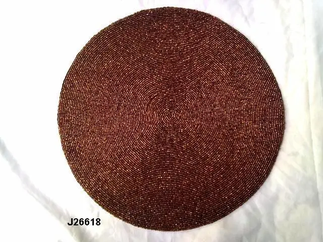 
Brown Glass bead place mats with patterns available in more colours and patterns 
