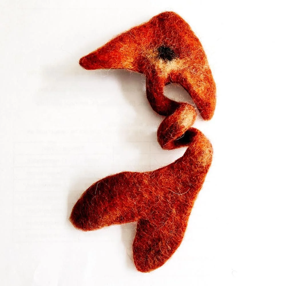 FCT-018 Felt Fish Spiral Toy, Cat Toys Felted by Skilled and Talented Women Artisans of Nepal from Eco-friendly New Zealand Wool