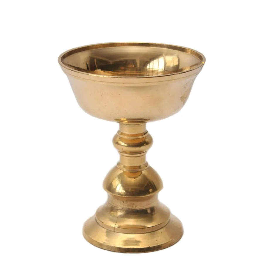 Tibetan Buddhist Butter Brass Oil Lamp  Tibetan Brass Butter Lamps Candle Holders at best wholesale price made in India