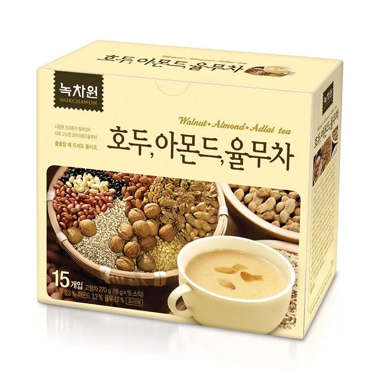 Healthy tea made in KOREA good price Walnut almond flavored wholesale tea packaging