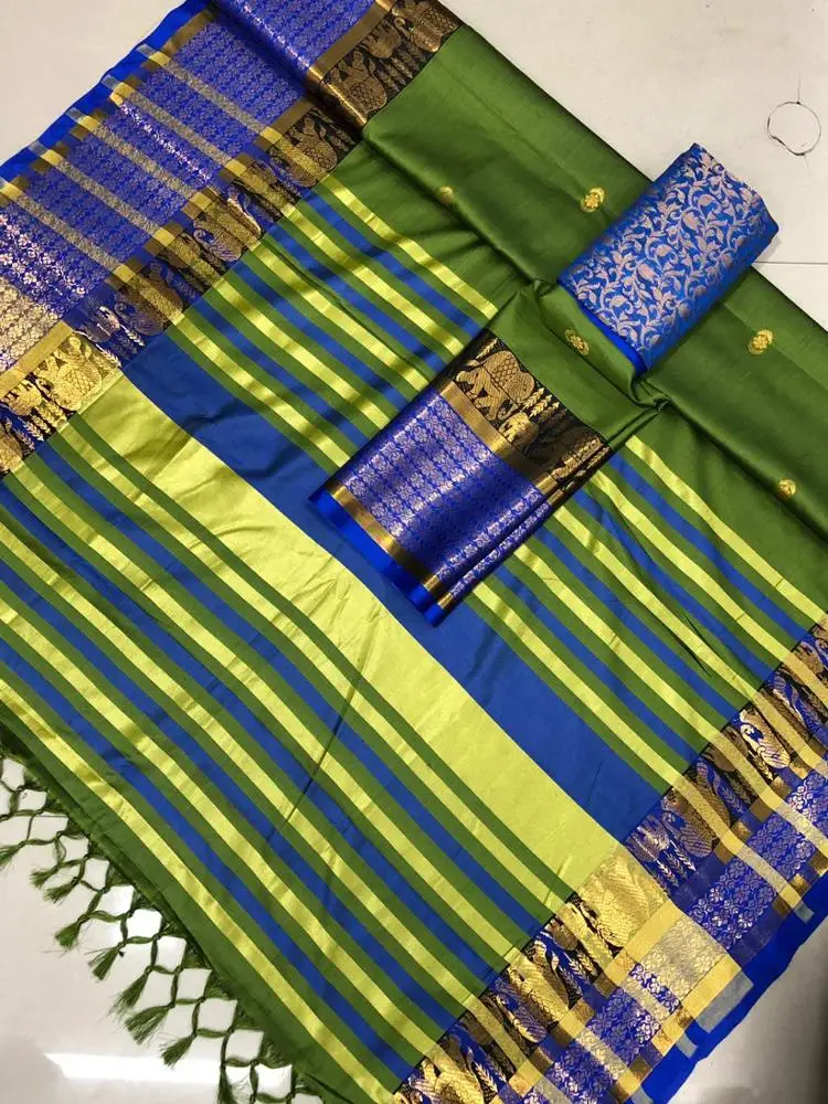 Лучшее дизайнерское традиционное сари R & D с индийским принтом, зеленая вечерняя одежда, свадебная одежда из Моха, сари