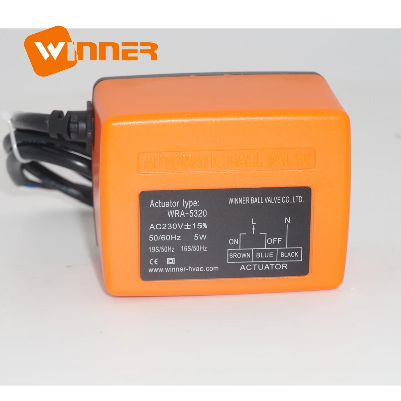 Winner Winvall PPAP Standard 220V Electric Floating Valve 2 Way AC Motor Actuator Operated Motorized Brass Ball Valve