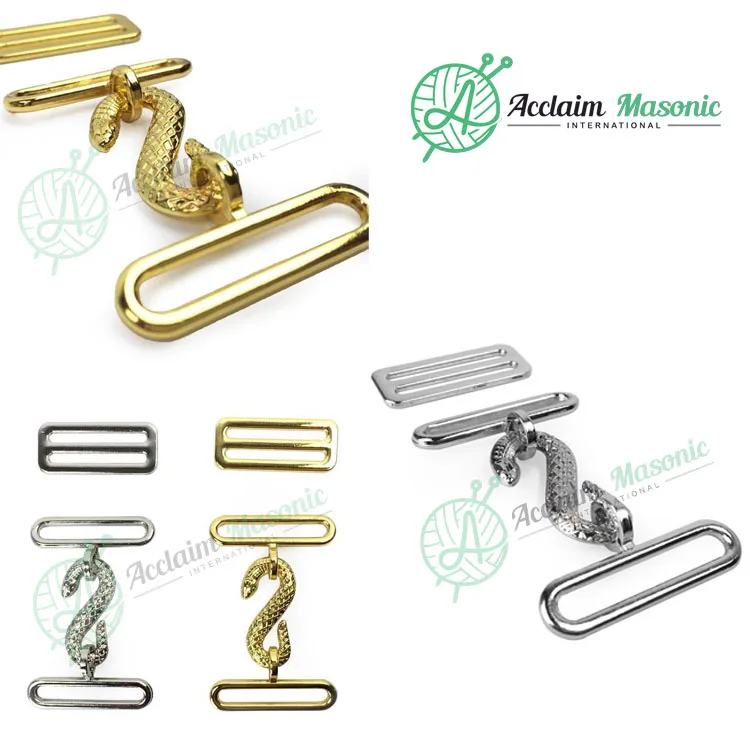 Masonic Regalia Gold Apron Snake Set