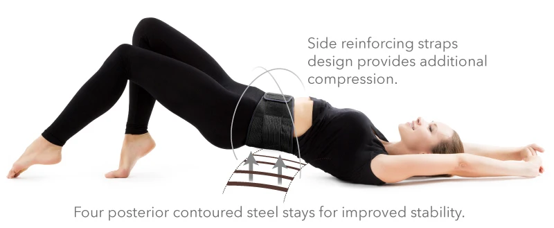 Breathable compression Elastic Metal Adjustable Back Brace Support Waist Wrap Universal Back Brace