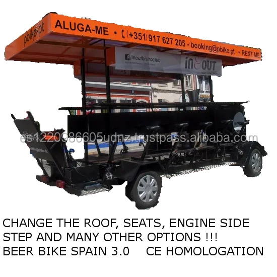 BEER BIKE BLACK 3.0 SPAIN 4 WHEELS PUB BUS Electric Beerbike,partybike,pub bike