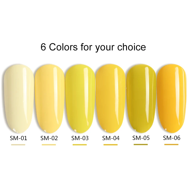 
AS 3D Color Gel Solid Bright Yellow Gel Nail Polish Soak Off UV Nail Gel Lacquer Non Toxic Lacquer 