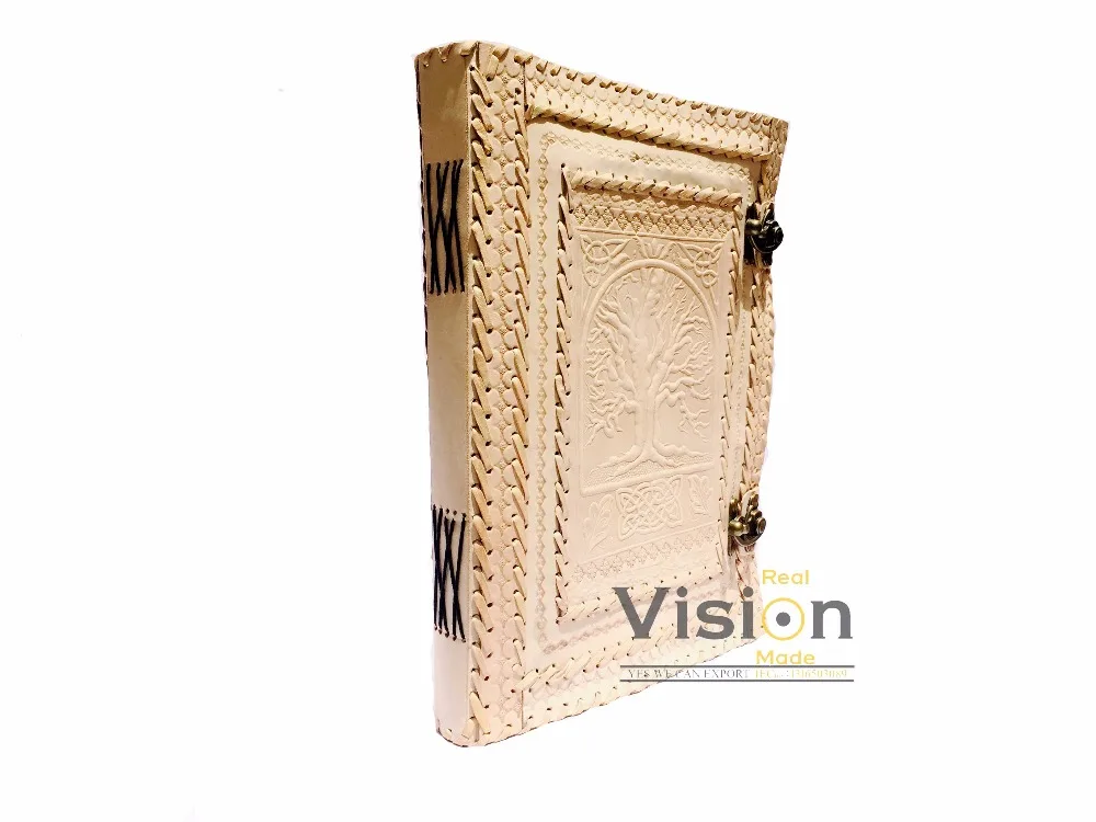 indian handmade genuine vintage buff leather journal notebook planner organiser diary