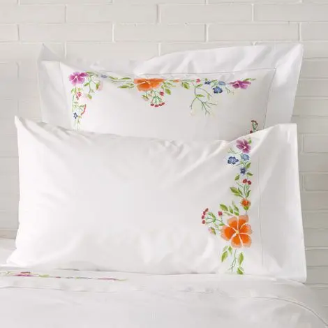 Butter fly Hand embroidery bed sheet 100% cotton 200 thread count hotel bedding sets