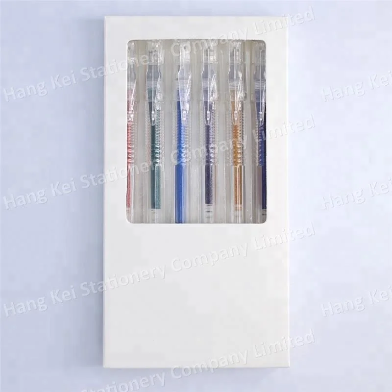 Promotional high quality custom logo gold silver color gel ink pen