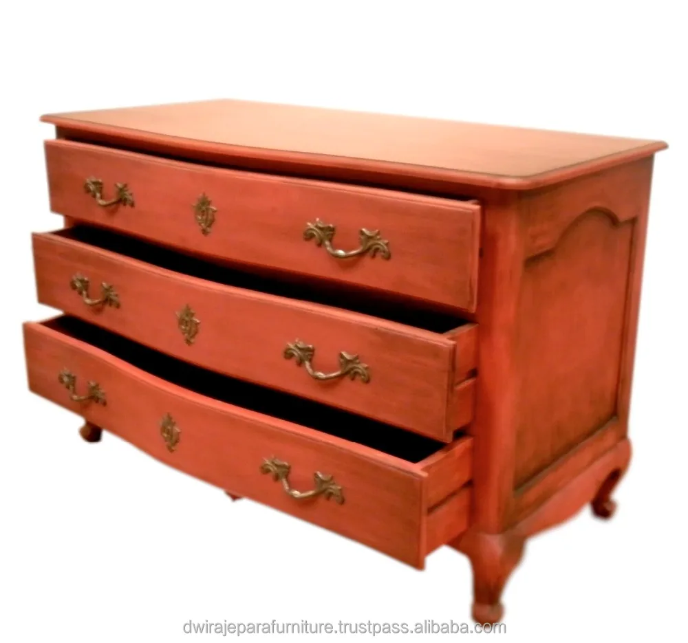 Furniture of French Yellow Bombay Cabinet 3 Drawers Furniture Made by Dwira Jepara Indonesia Furniture Manufacturer