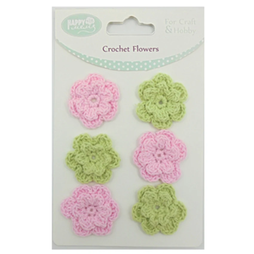 Wholesale 30mm cute crochet flower for garment accessories