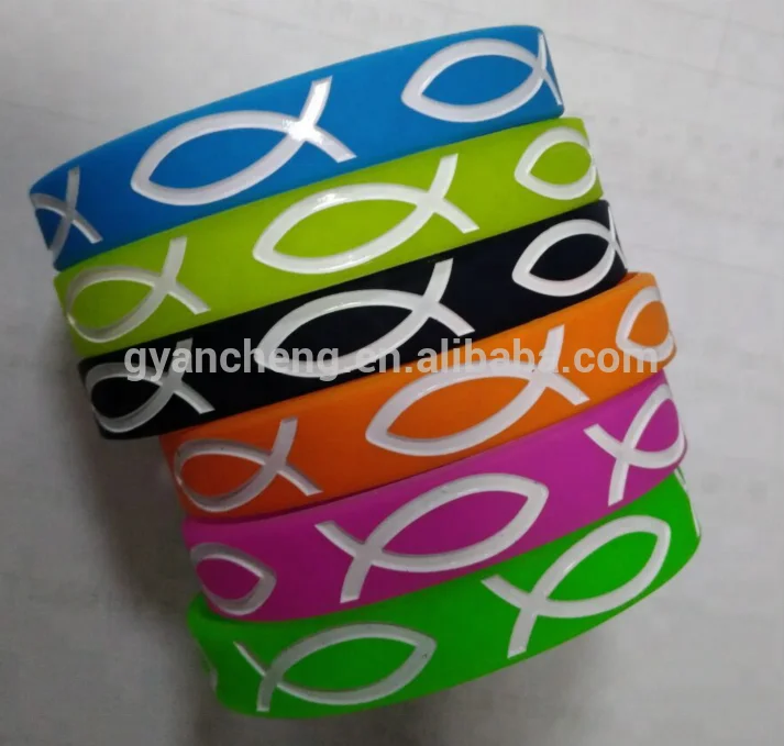 Религиозные сувенирные резиновые браслеты с христианскими